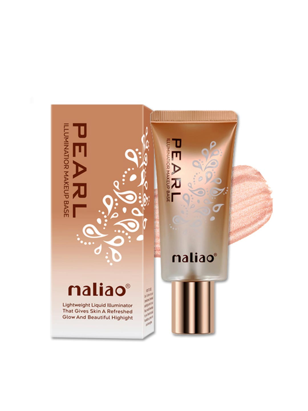 Maliao Pearl Illuminator Makeup Base - 40 g - Silver Pink