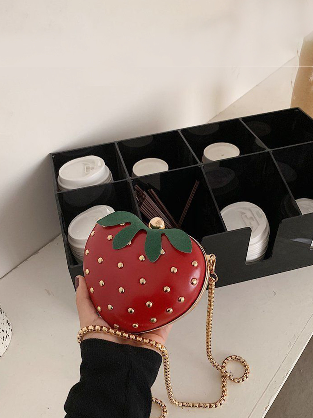 StyleCast Quirky Textured Sling Bag With Applique