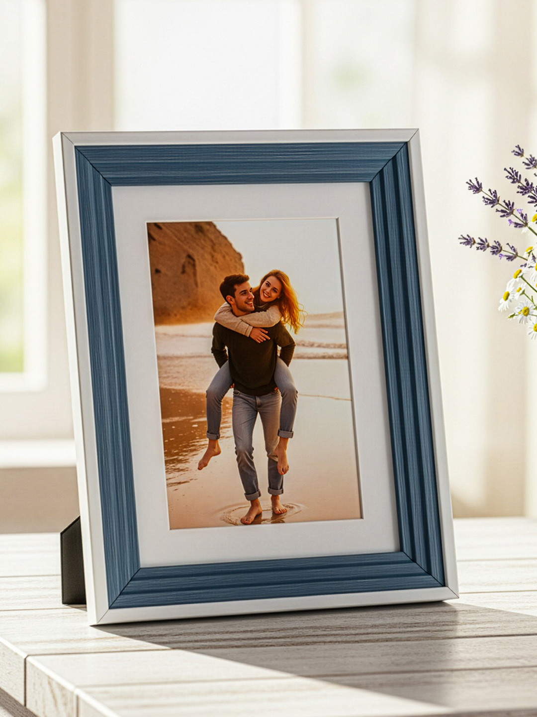 Art Street Blue Wooden Photo Frames