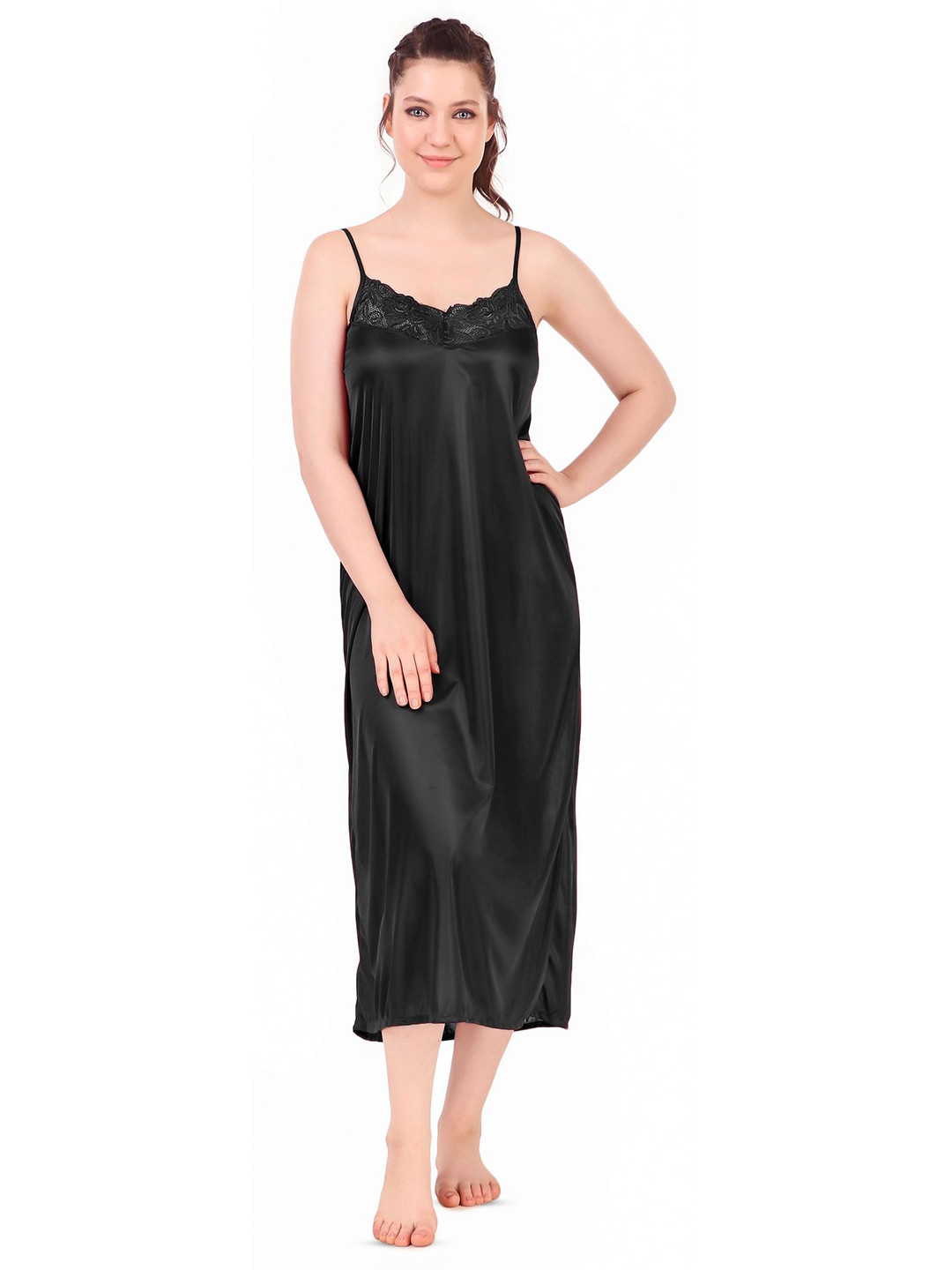 DIVINE PARIDHAAN Women 6 Piece Set Sleeveless Midi Nightdress