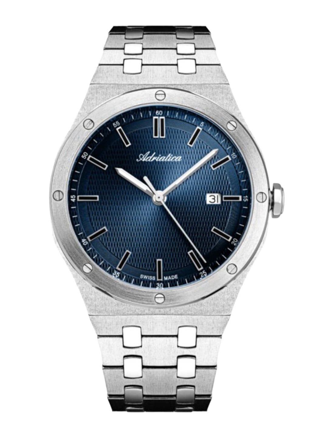 Adriatica Men Dial & Stainless Steel Bracelet Style Straps Analogue Watch A8337.5115Q