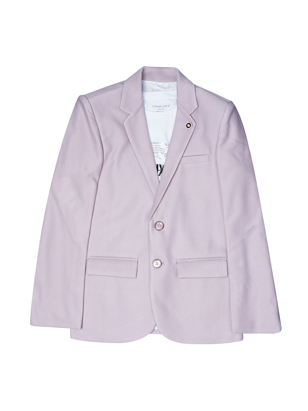 CHARCHIT Boys Long Sleeves Single-Breasted Blazers and T-Shirt