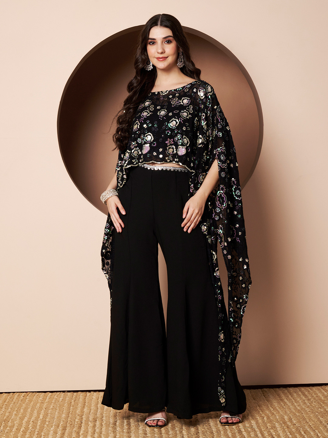 Shades of Sabi Embroidered Top With Trouser Co-Ords