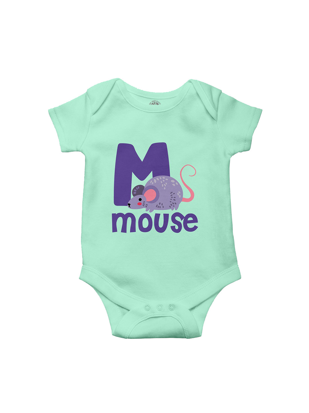 THE PRINT PLATTER Kids Mouse Printed Envelope Neck Cotton Bodysuit