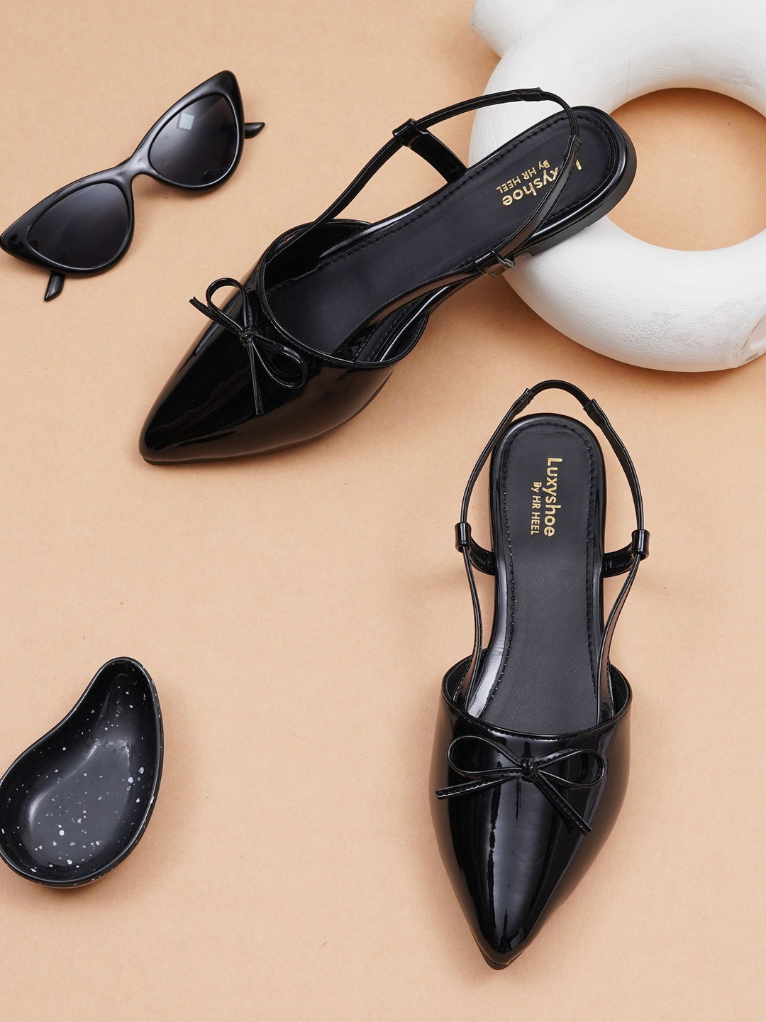 LUXY SHOE Women Mules Flats with Bows