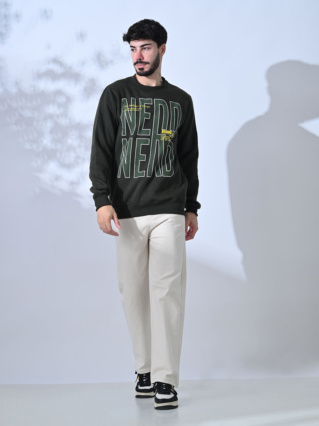 Mast & Harbour Men Printed Round Neck Pullover Sweatshirt