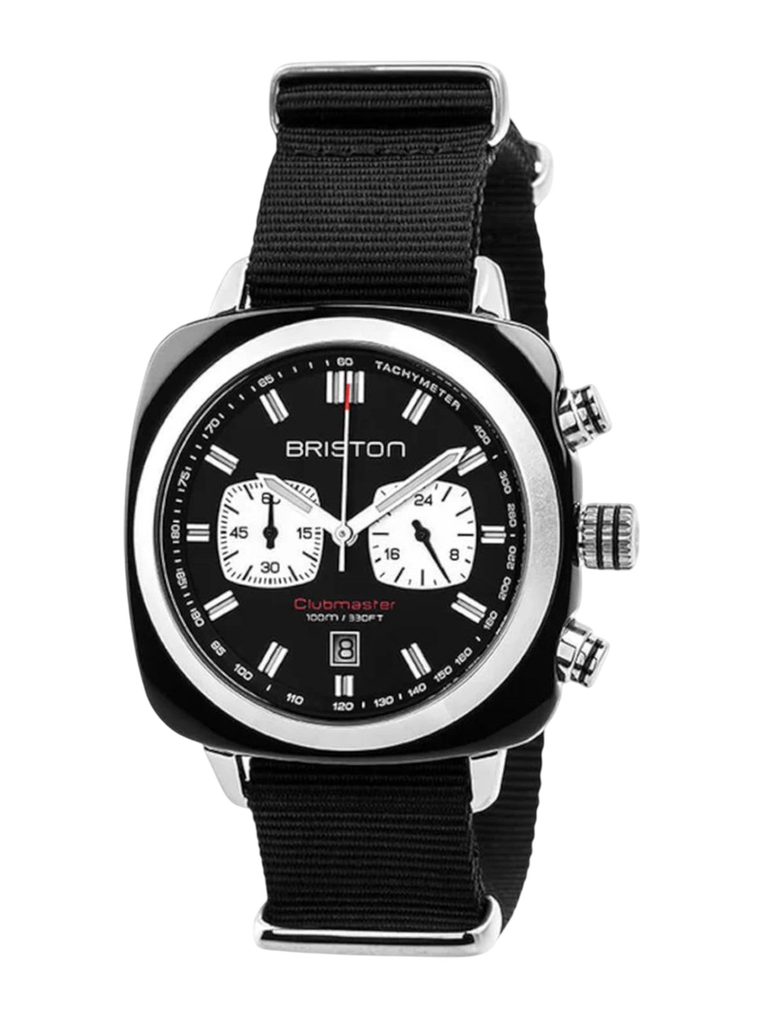 BRISTON Men Clubmaster Printed Dial & Straps Analogue Watch 17142.SA.BS.1.NB