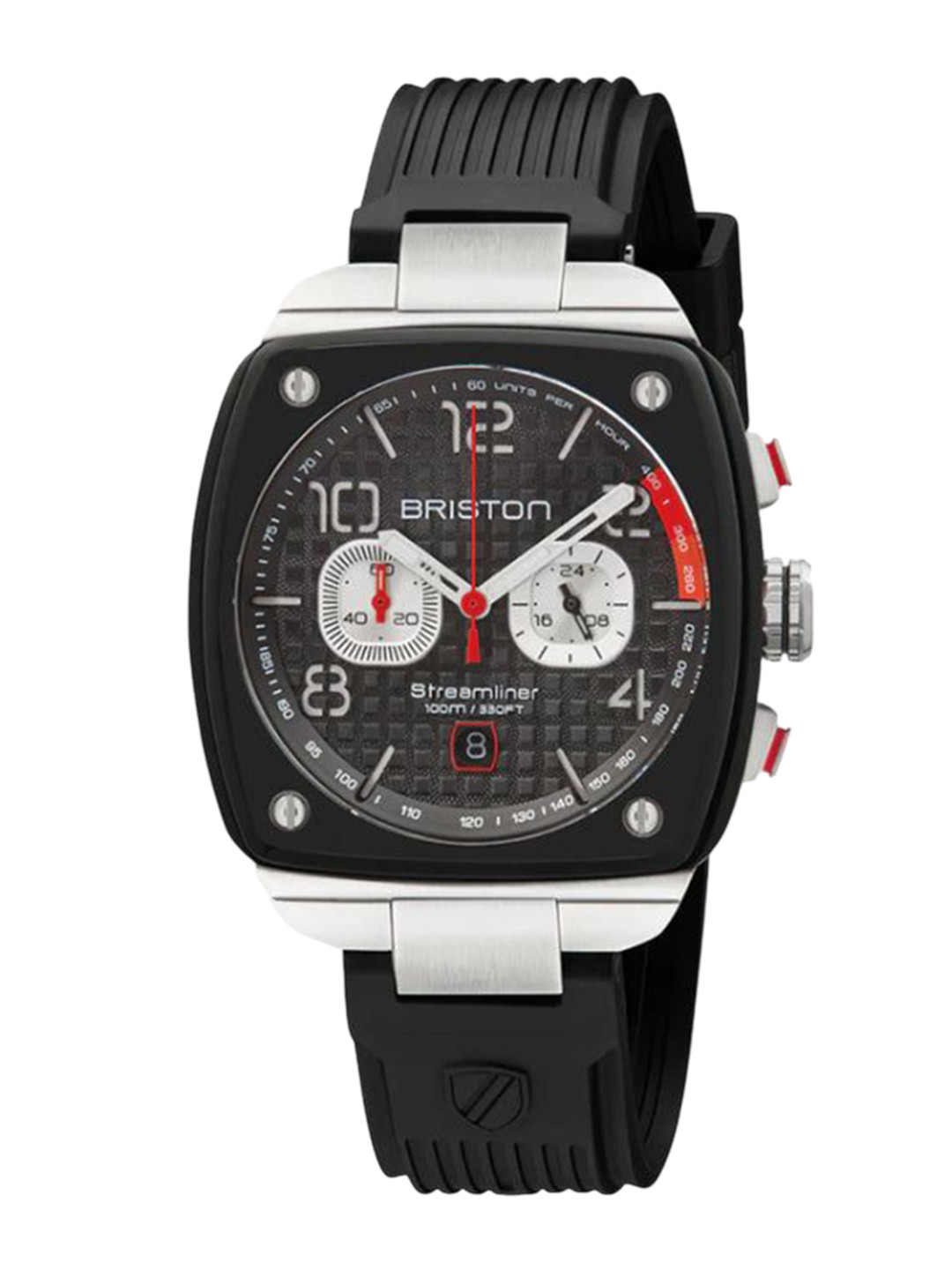 BRISTON Streamliner Urban Men Textured Dial & Straps Chronograph Watch 24142.SA.B.1.RB