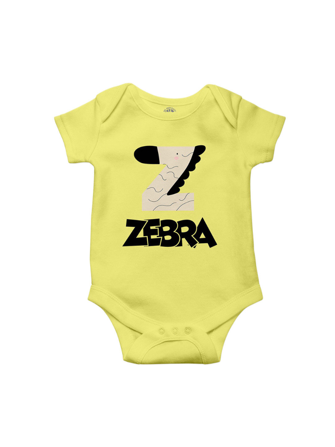 THE PRINT PLATTER Infants Kids Zebra Printed Cotton Bodysuits