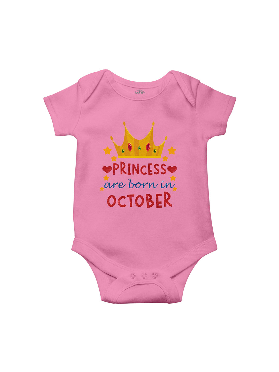 THE PRINT PLATTER Infants Kids Born In October Printed Cotton Bodysuit