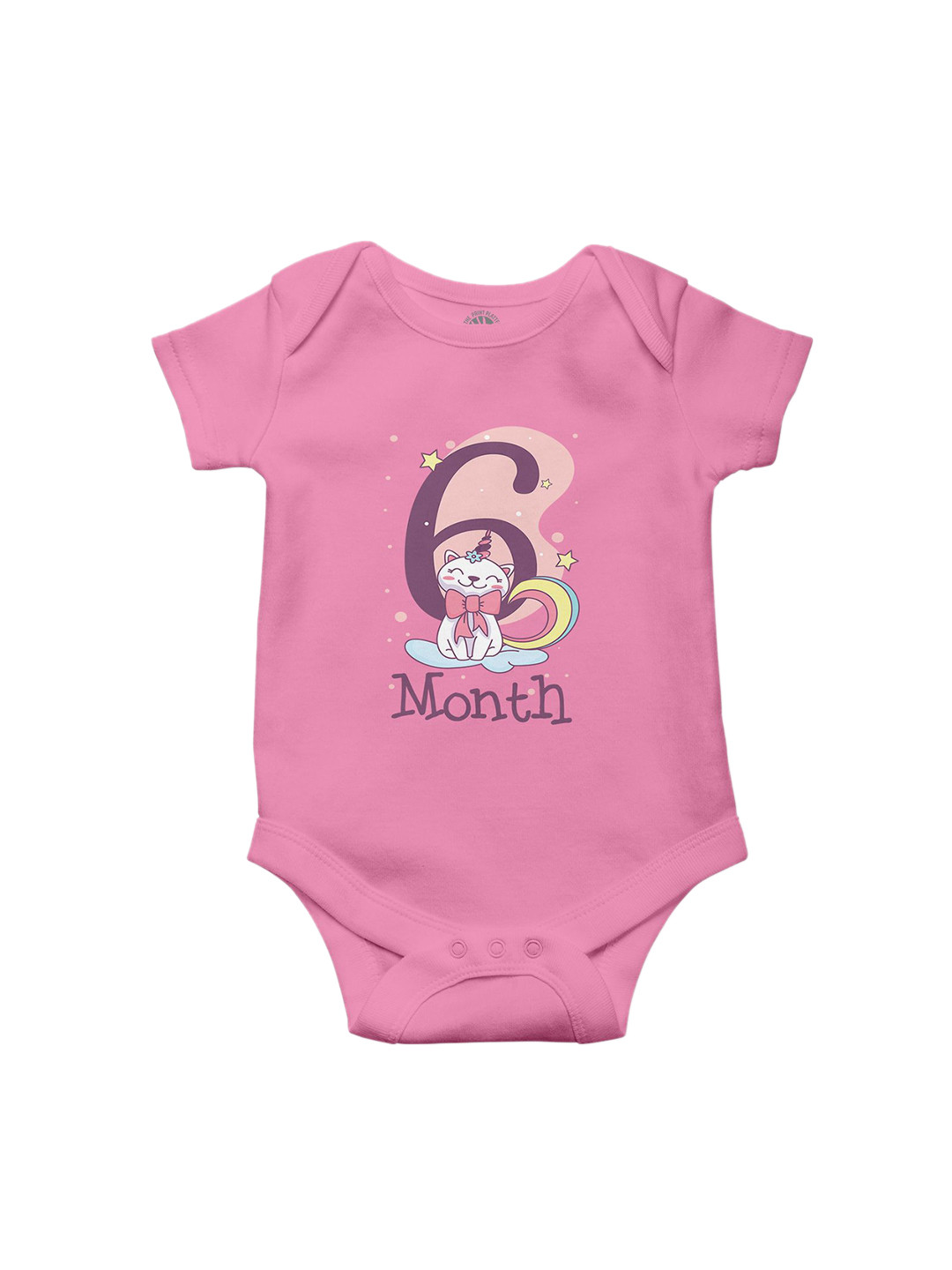 THE PRINT PLATTER Infants  6 Month Printed Bio Wash Envelope Neck Cotton Bodysuit