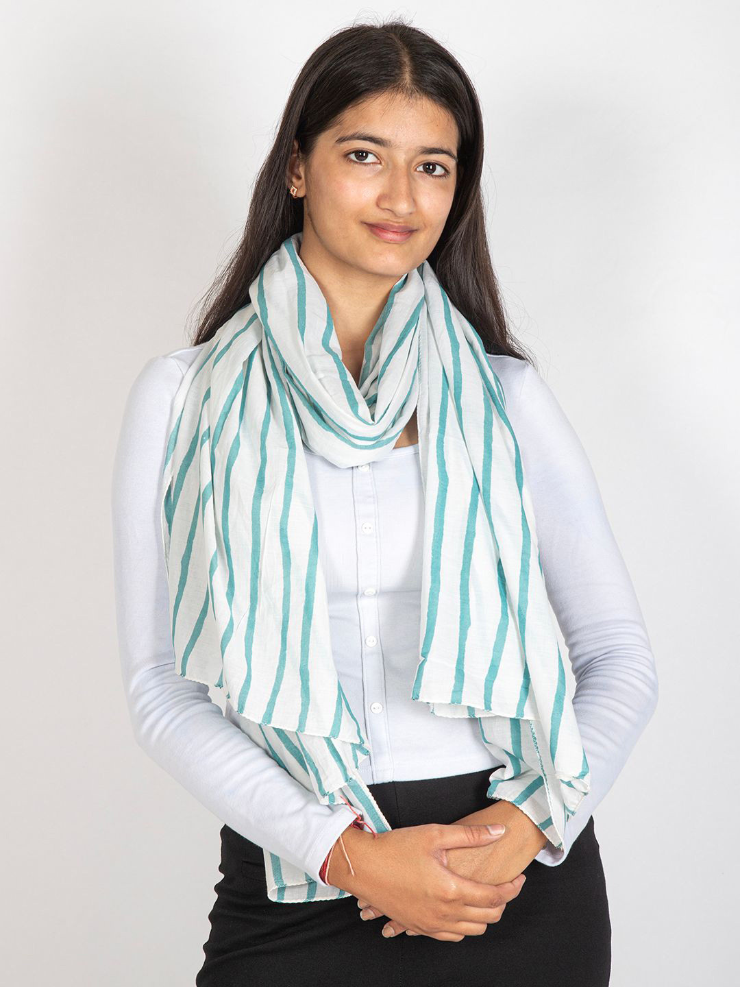 Contrast Living Women Striped Scarf - 100 x 200 cm