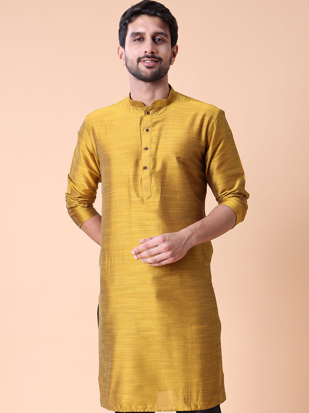 MAAHI FABS Men Mandarin Collar Long Sleeves Kurta