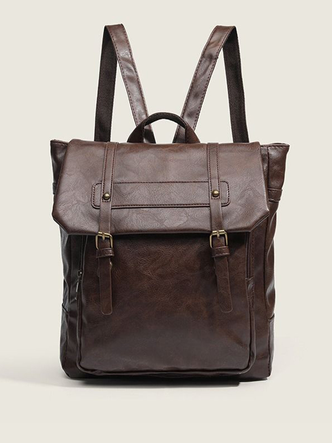 StyleCast Women Textured Large Backpack with Flap Closure