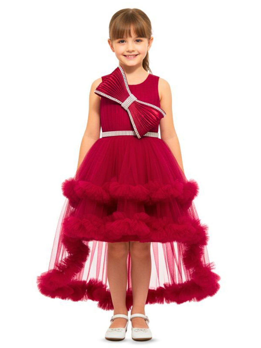 OVLYN FASHION & BOUTIQUE Girls Satin Maxi Dress