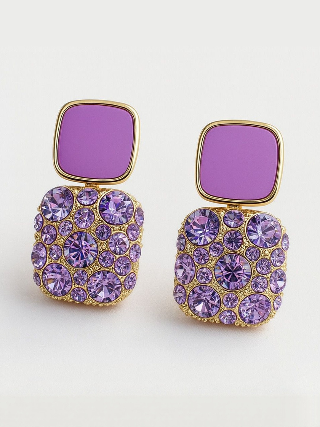Henuka Geometric Stone Drop Earrings