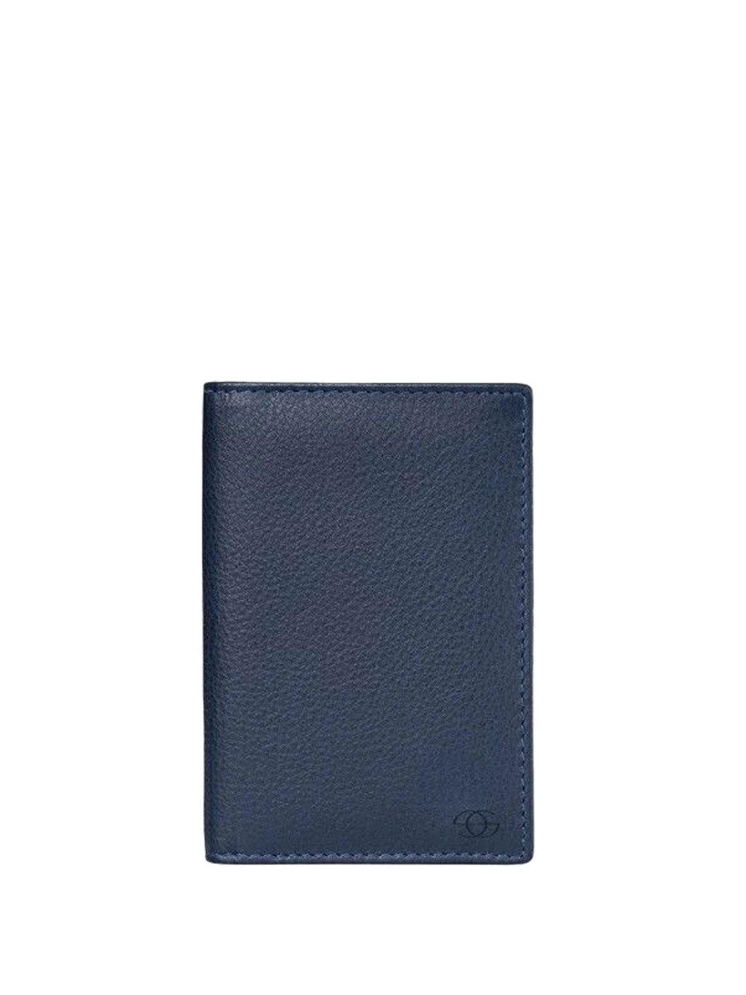 GEO TRENDS Unisex Brand Logo Textured Leather Two Fold Wallet