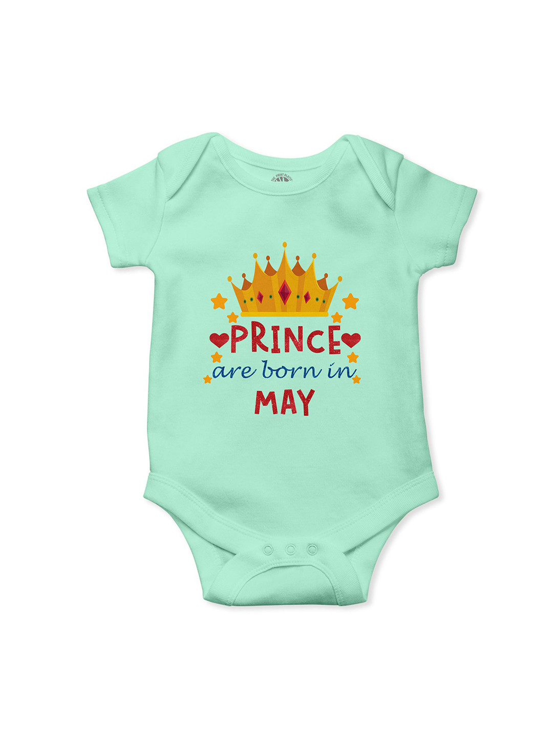 THE PRINT PLATTER Kids Born In May Printed Ultra bio wash with Envelope Neck Bodysuits