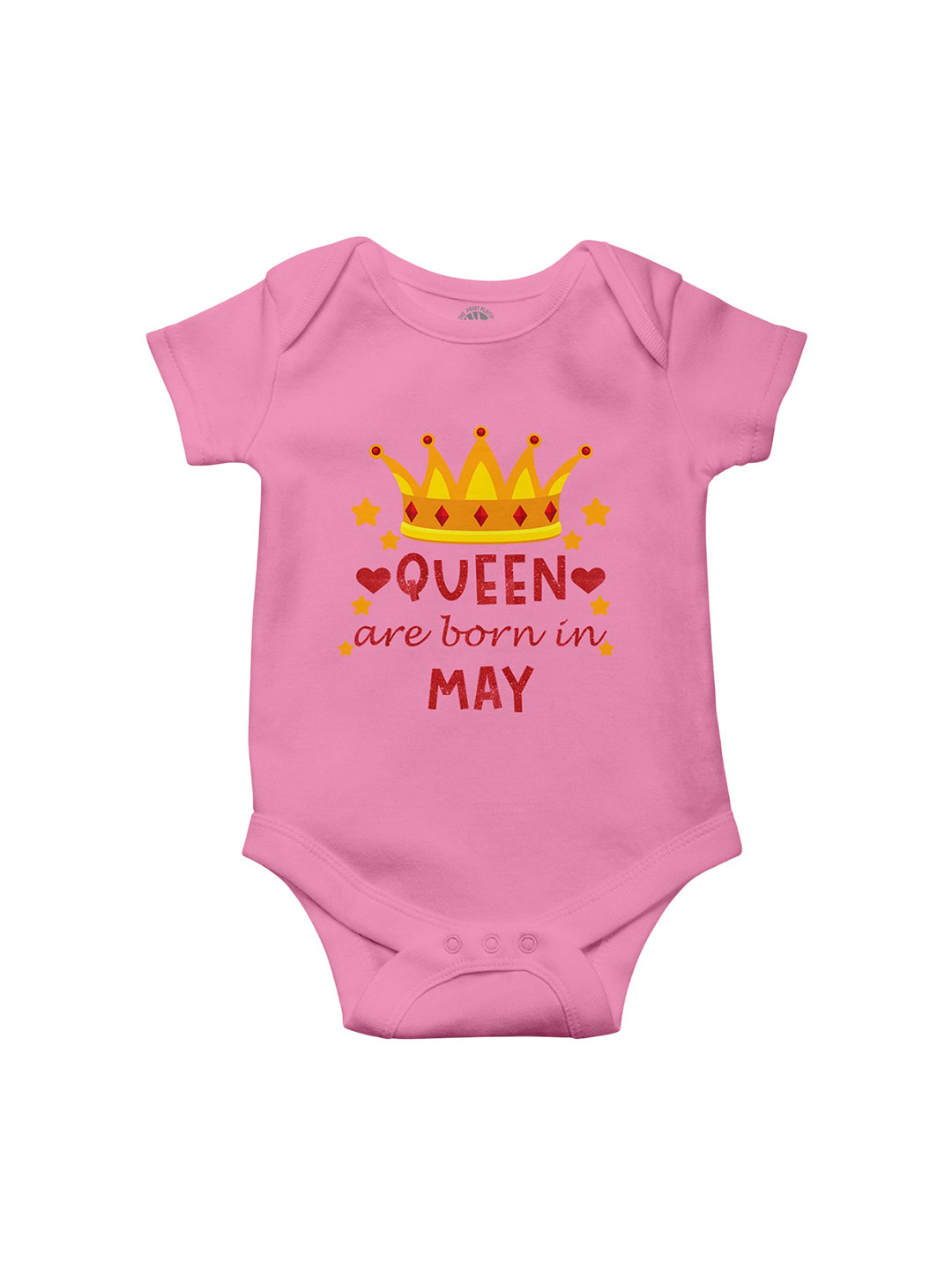 THE PRINT PLATTER Infant Girls Born In May Printed Cotton Bodysuit