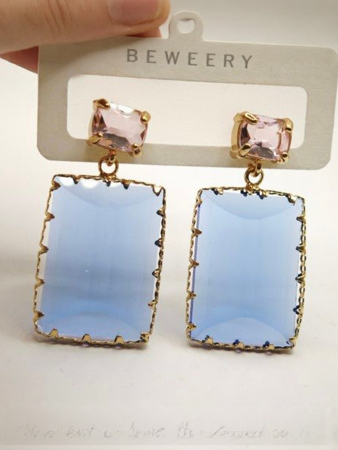 SAPRAA TRENDS Gold-Plated Resin and Stone Drop Earrings