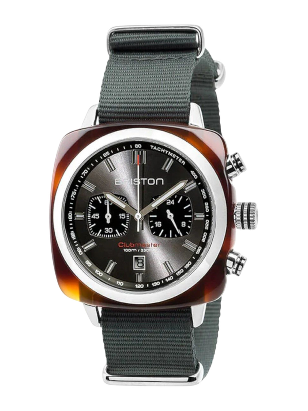 BRISTON Men Clubmaster Round Dial & Straps Analogue Watch 17142.SA.TS.11.NG