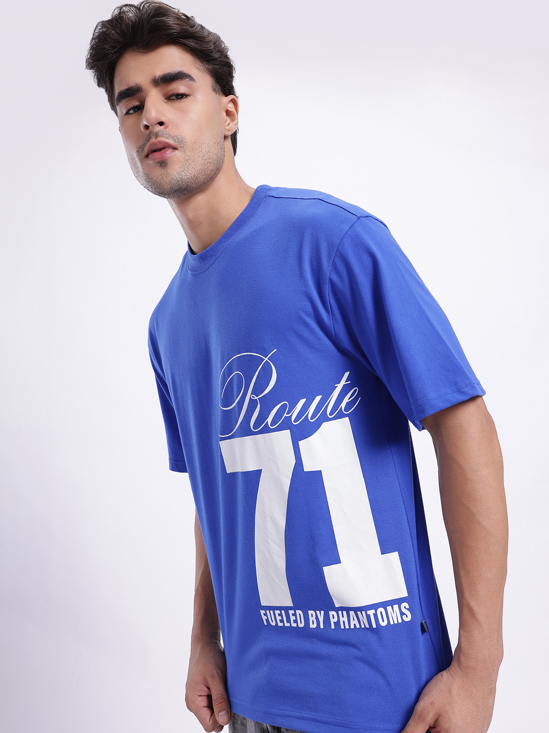 Route 71 Typography Printed Relaxed Fit T-shirt