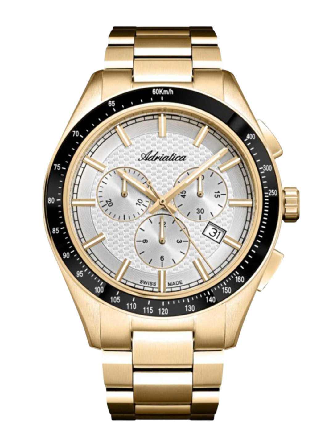 Adriatica Men Dial & Stainless Steel Bracelet Style Analogue Watch A8245.1113CH