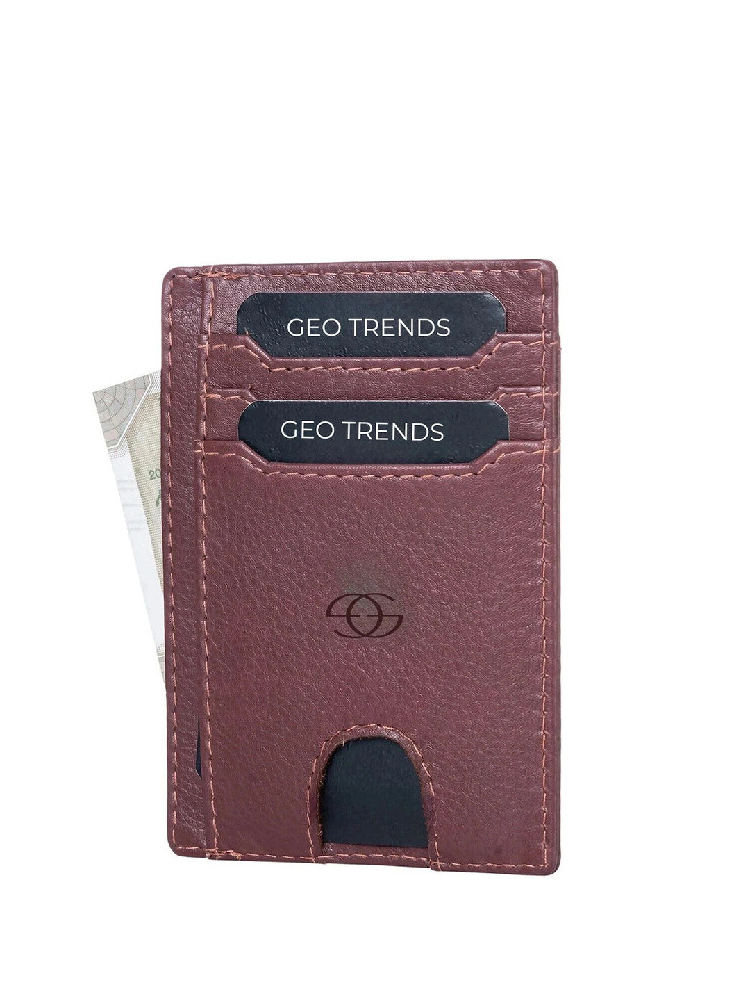GEO TRENDS Unisex Leather Card Holder Wallets