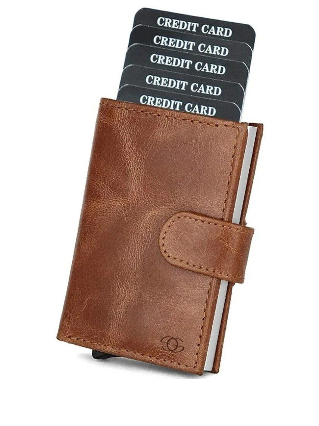 GEO TRENDS Unisex Textured Leather Two Fold Wallet with RFID