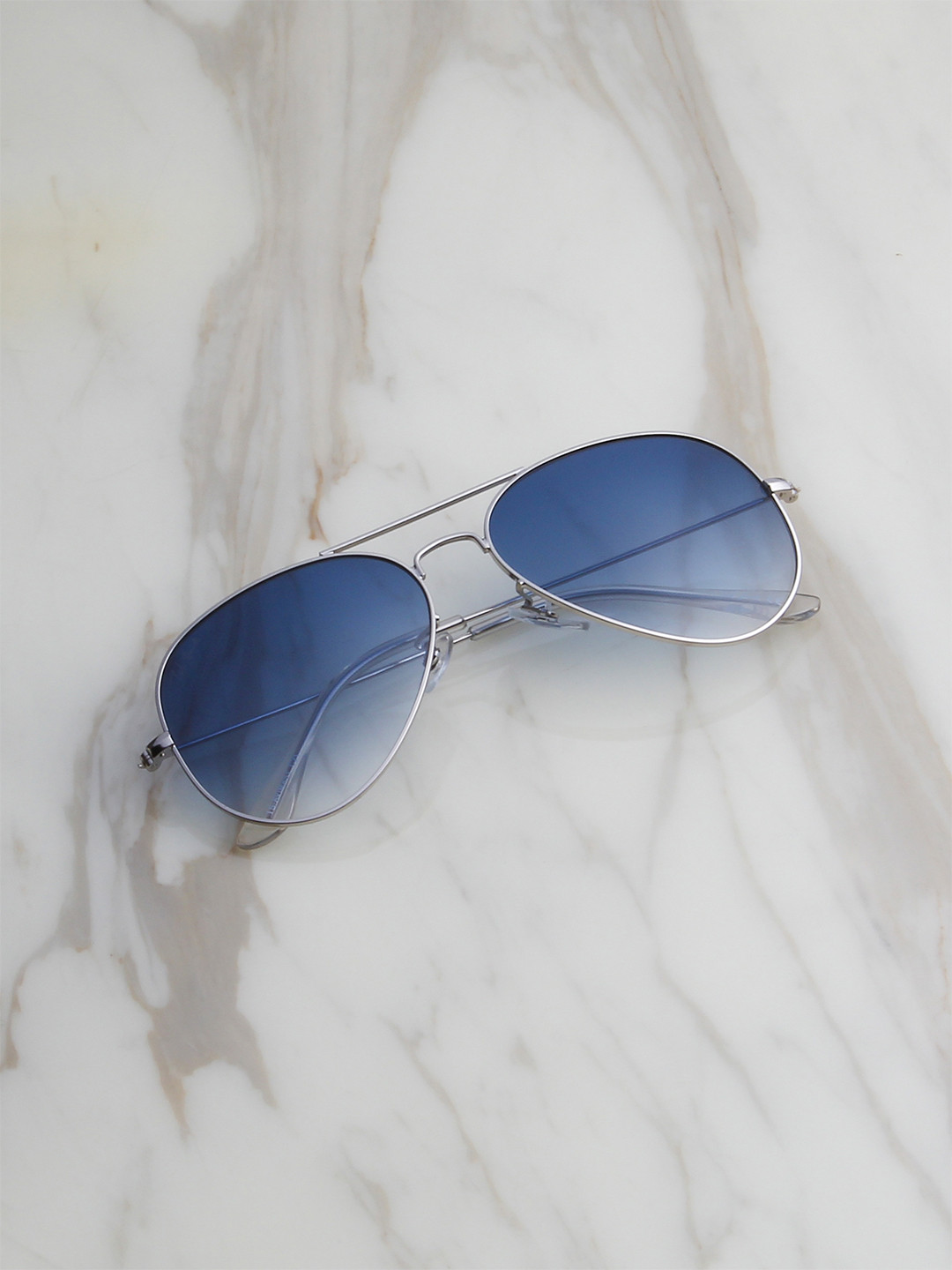 Ted Smith Unisex Blue Lens Aviator Sunglasses with UV Protected Lens AVIMAST_C21