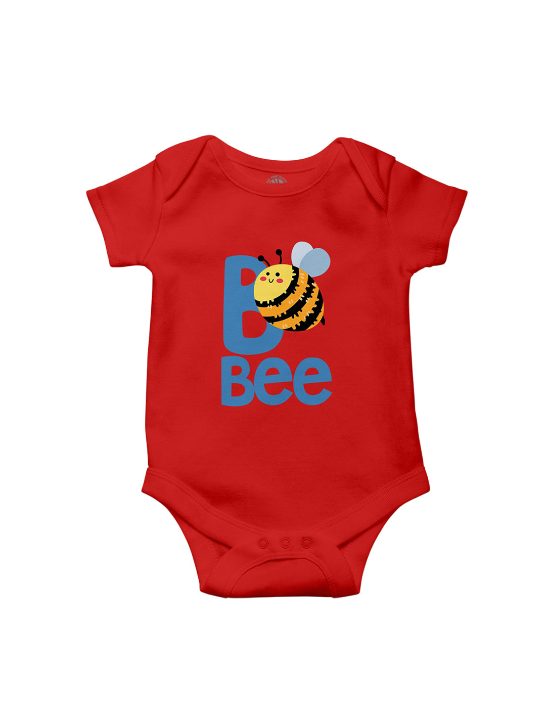 THE PRINT PLATTER Infants Bee Printed Envelope Neck Ultra Bio Wash Cotton Bodysuit