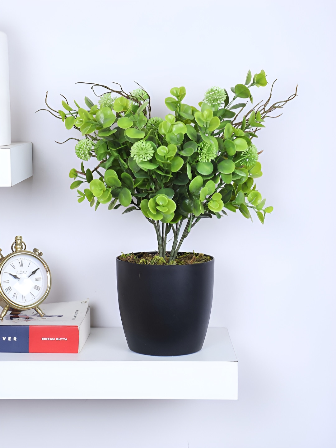 ARICK DECOR Green 1 Pieces Eucalyptus Artificial Plant With Pot