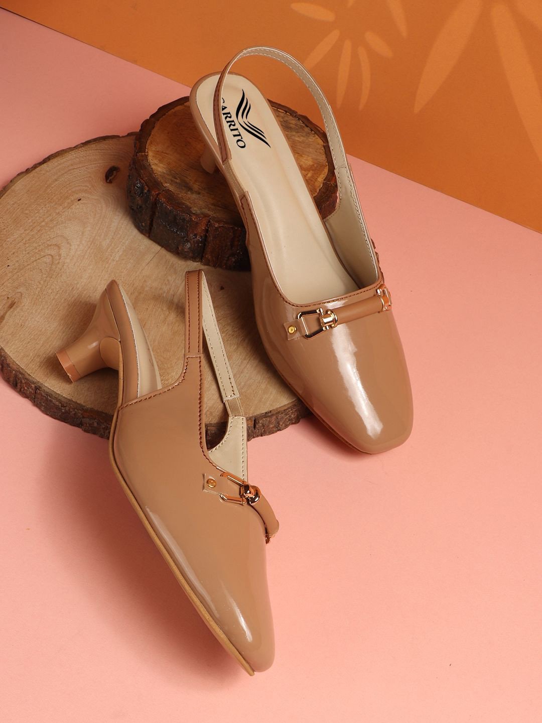 carrito Women Backstrap Kitten Sandals