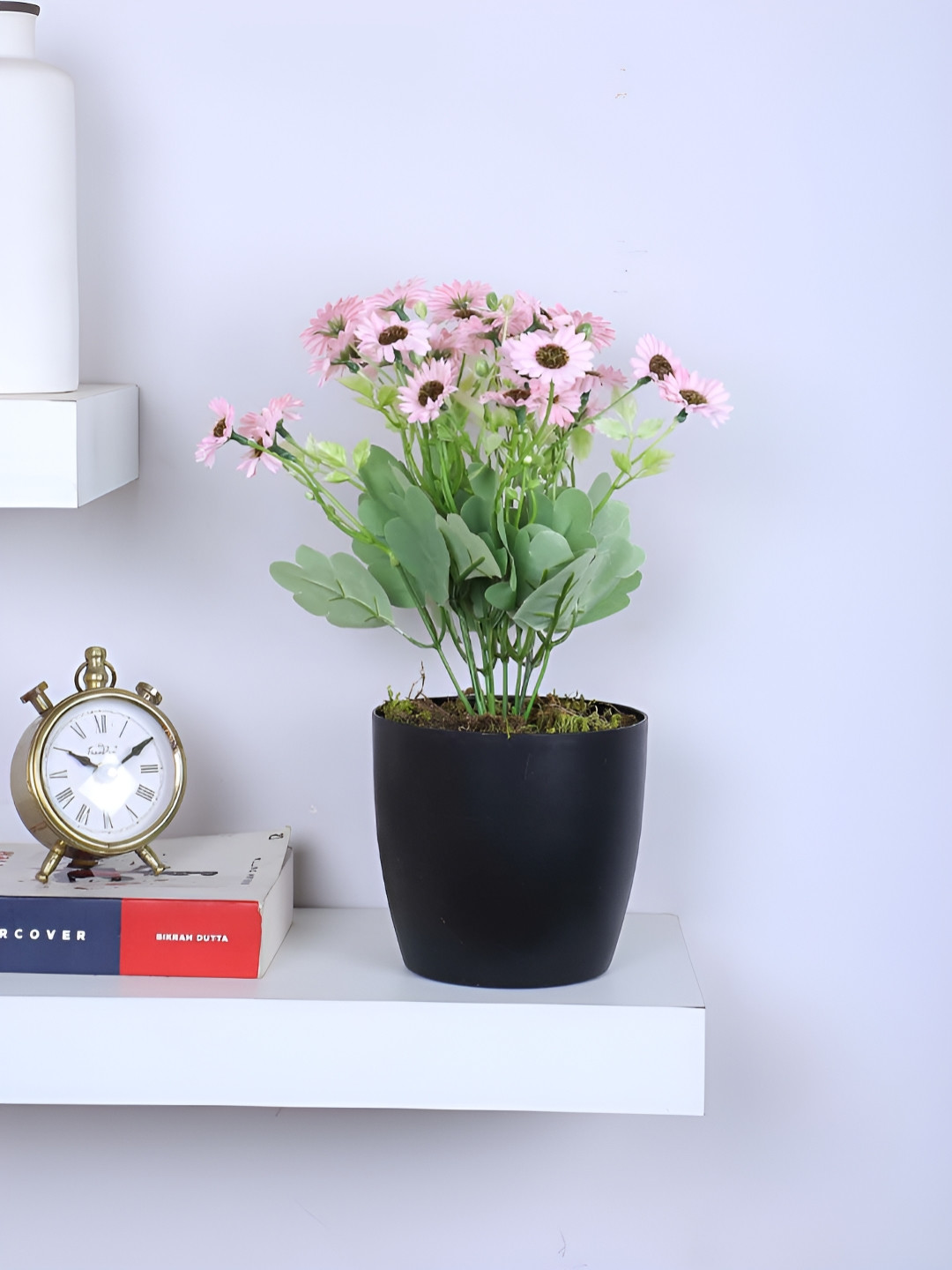 ARICK DECOR Pink 1 Pieces Daisy Artificial Plant With Pot