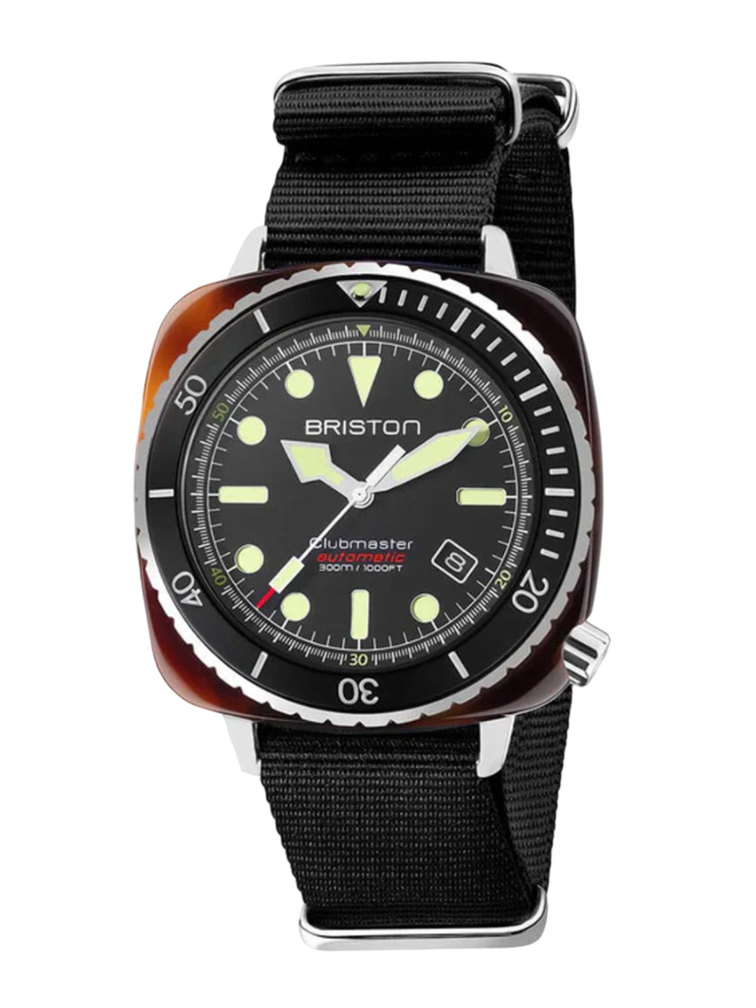 BRISTON Men Square Dial & Regular Straps Analogue Automatic Motion Watch 21644.SA.T.1.NB