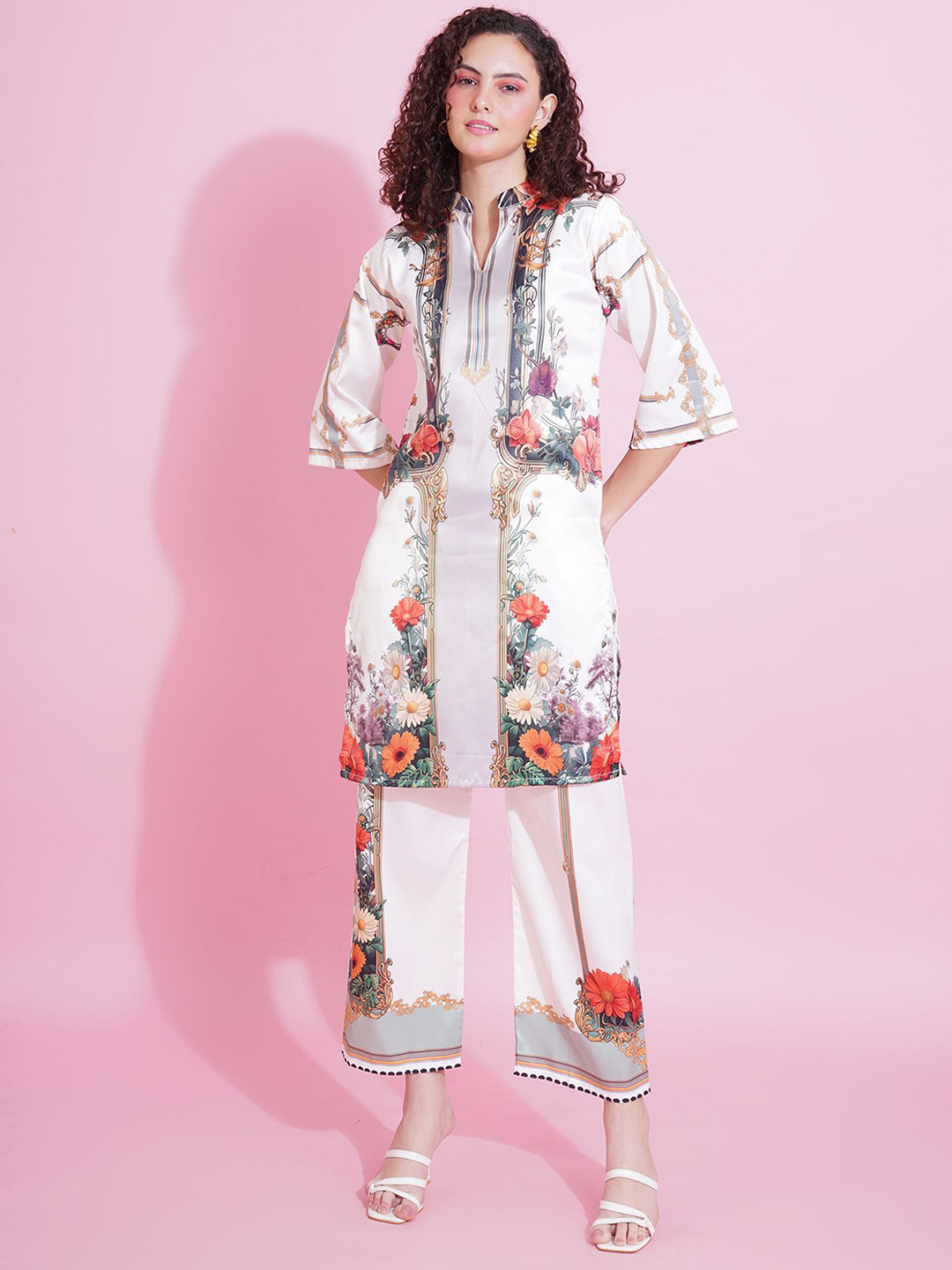 ARV TRENDS Women Floral Printed Kurta with Palazzo Co-Ords