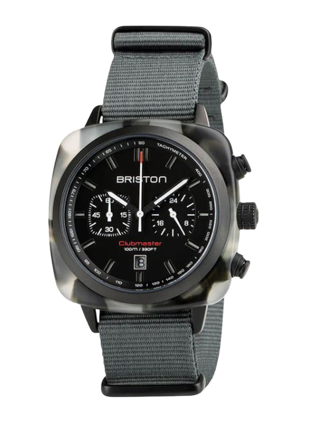 BRISTON Men Square Dial & Regular Straps Chronograph Analogue Watch 18142.PBAM.GTS.3.NG