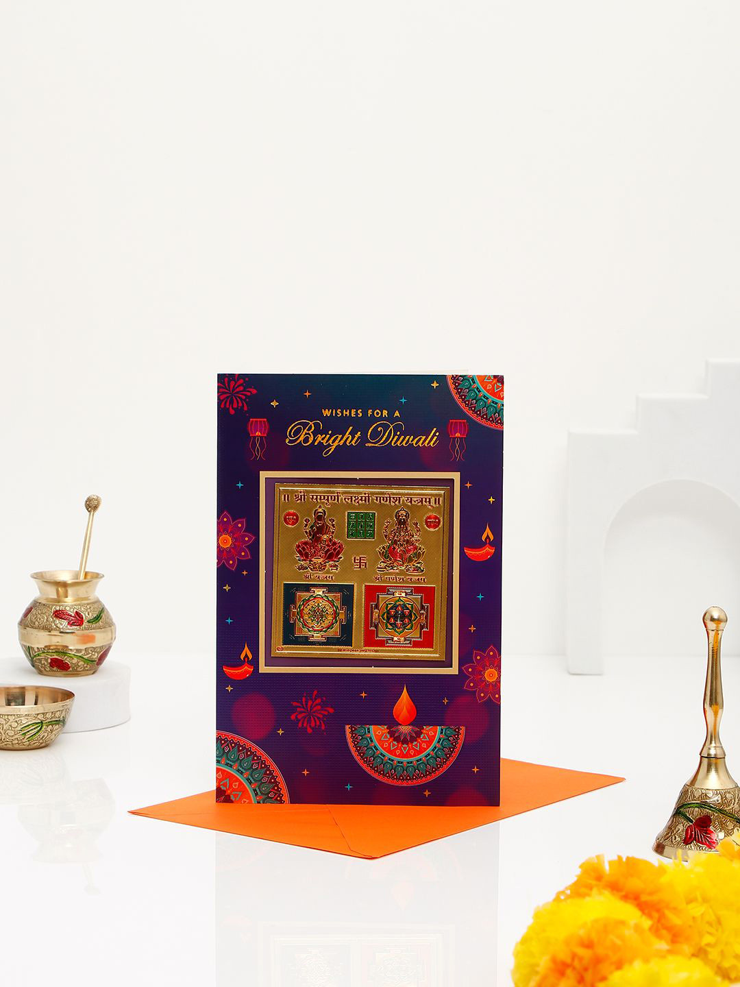Archies Set Of 2 Self Design Diwali Greeting Cards Craft Accessories