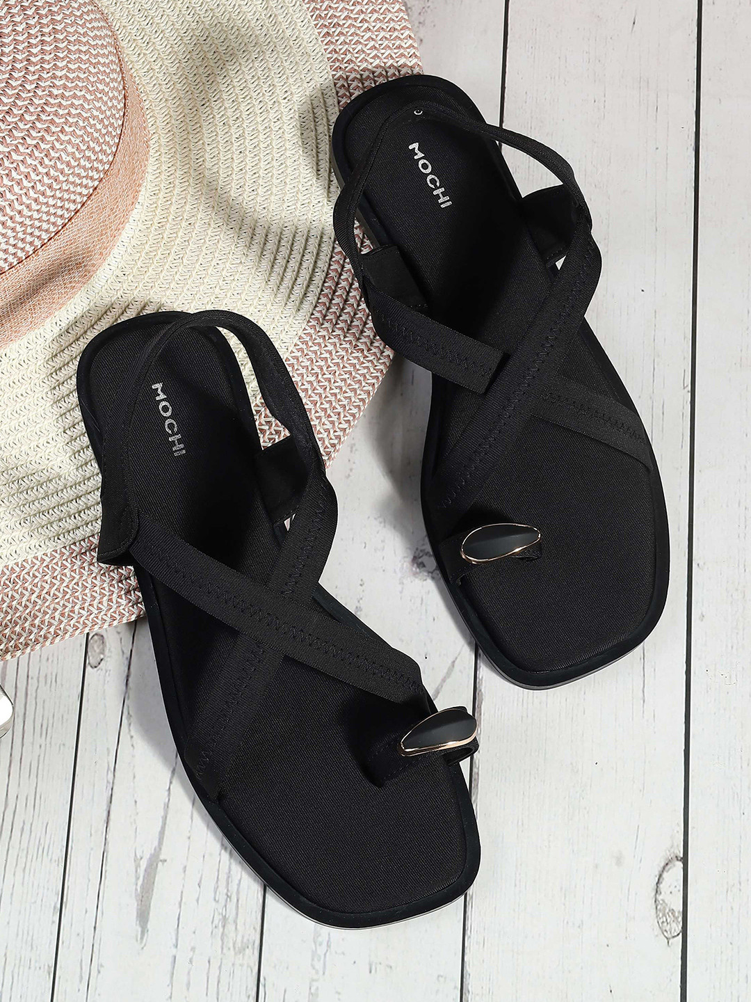 Mochi Women Slip-On One Toe Flats