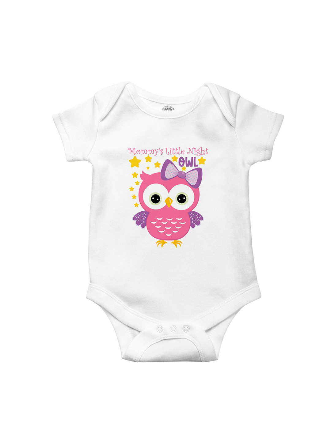 THE PRINT PLATTER Infants Kids Night Owl Printed Cotton Bodysuit