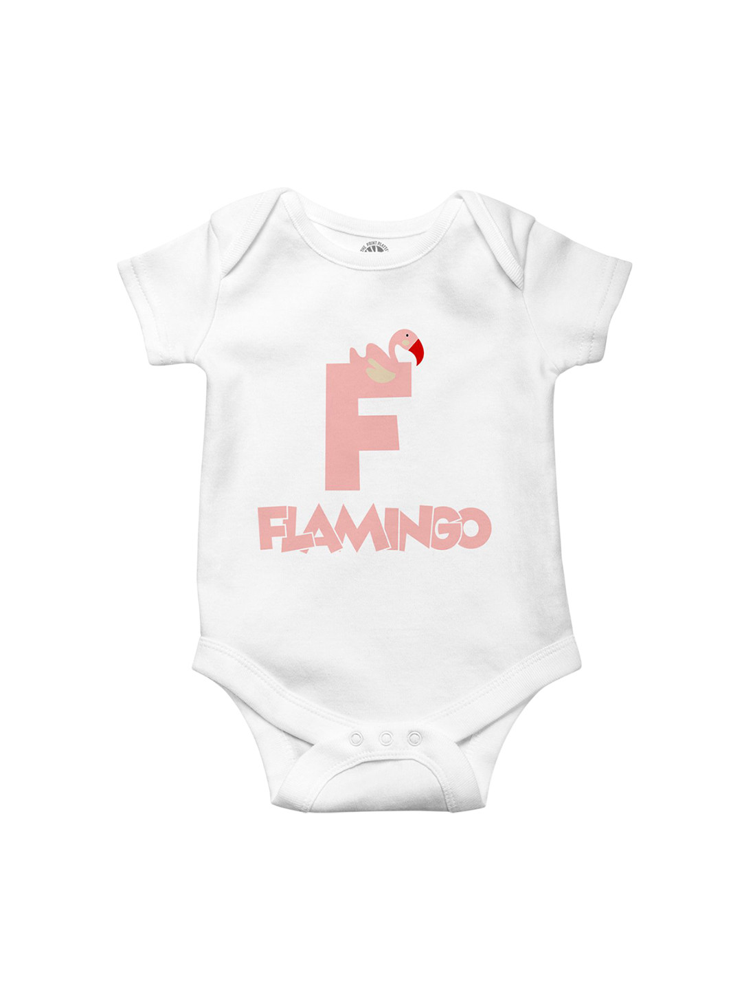 THE PRINT PLATTER Infants Kids Flamingo Printed Cotton Bodysuits