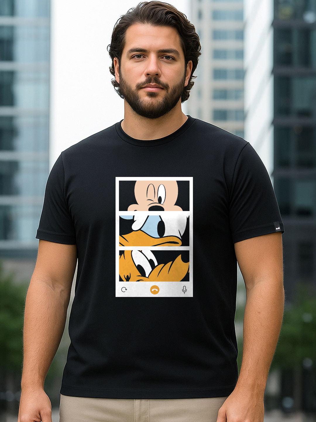 Bewakoof Plus Men Plus Size Humour And Comic Printed Cotton T-shirt