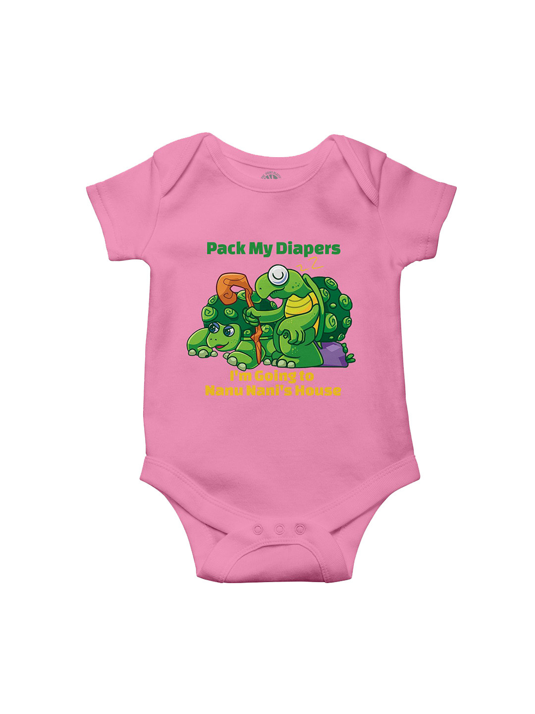 THE PRINT PLATTER Kids Nanu Nani House Printed Envelope Neck Cotton Bodysuit