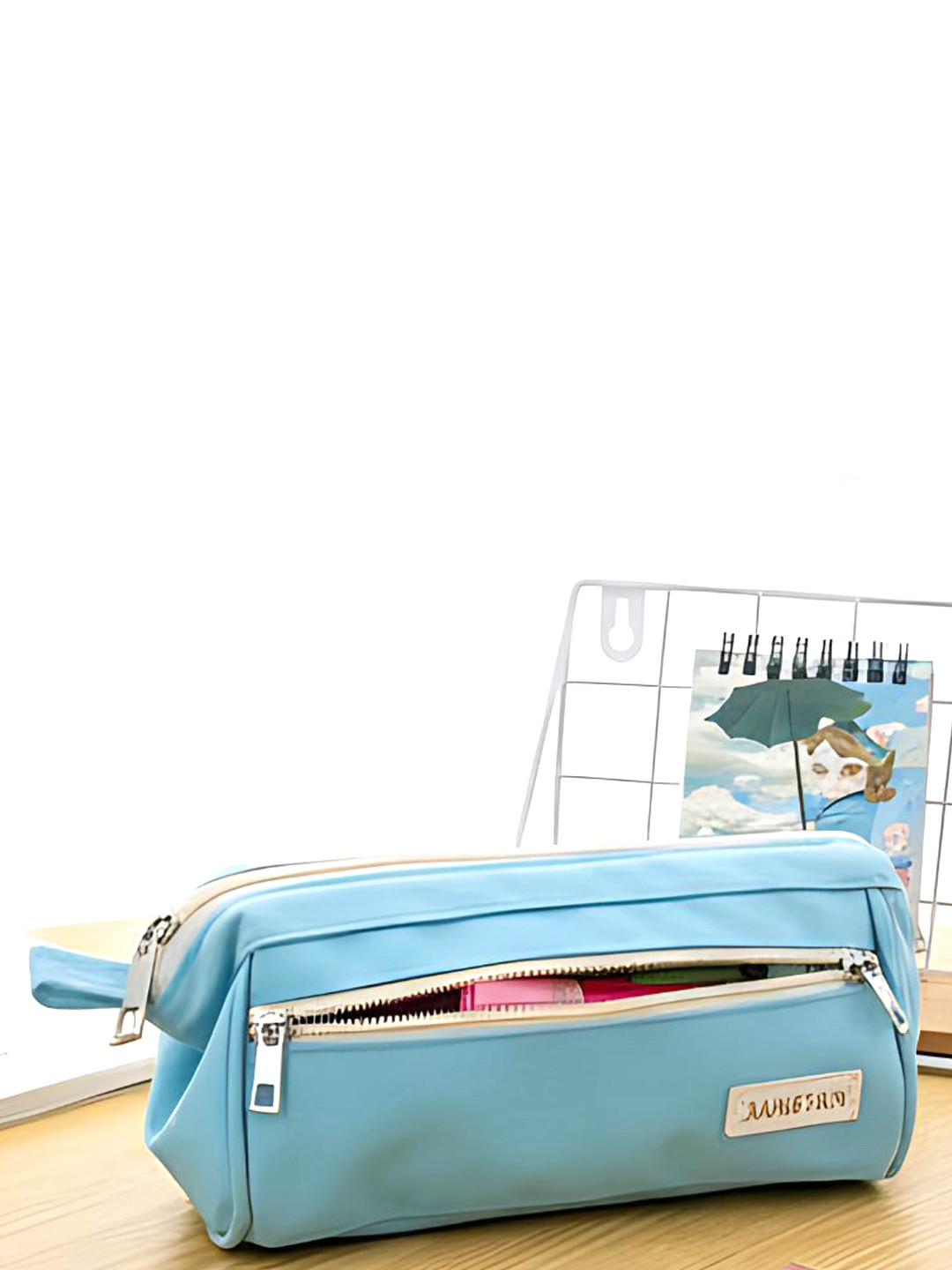 YK Solid Zipper Multi-Purpose Travel Pouch