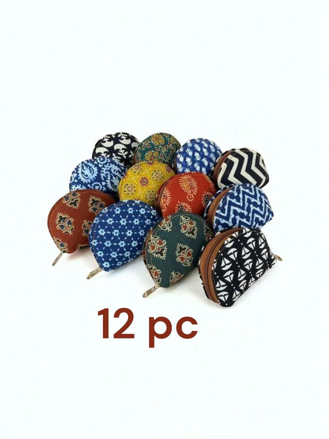 KUJRA Set Of 12 Printed Purse Clutches