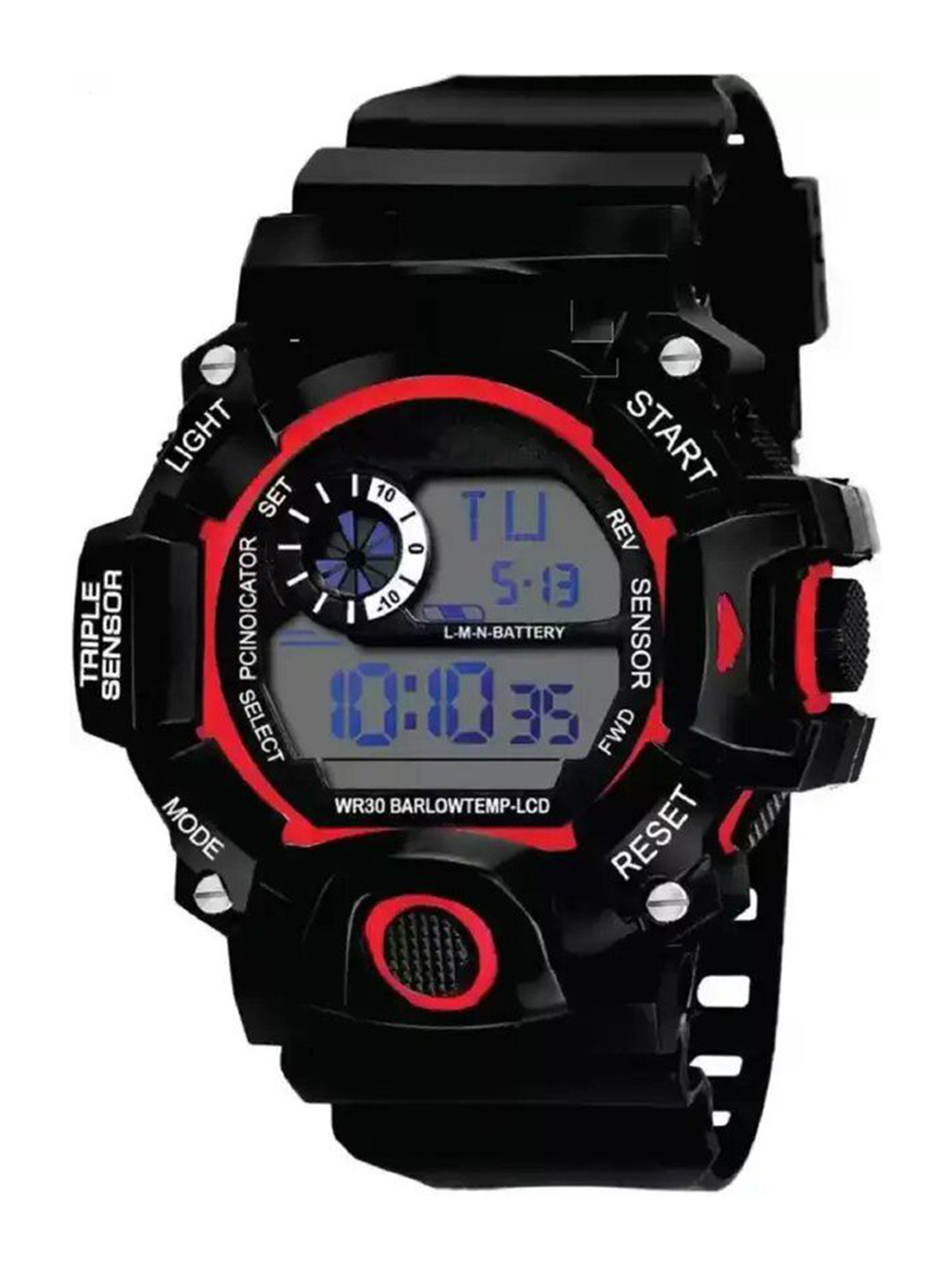 SELLORIA Boys Dial & Bracelet Style Straps Digital Multi Function Watch Red03sk