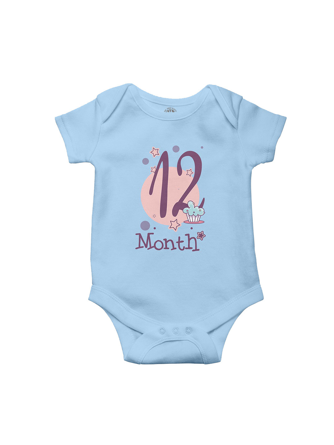 THE PRINT PLATTER Infants 12 Month Printed Bio Wash Envelope Neck Cotton Bodysuits