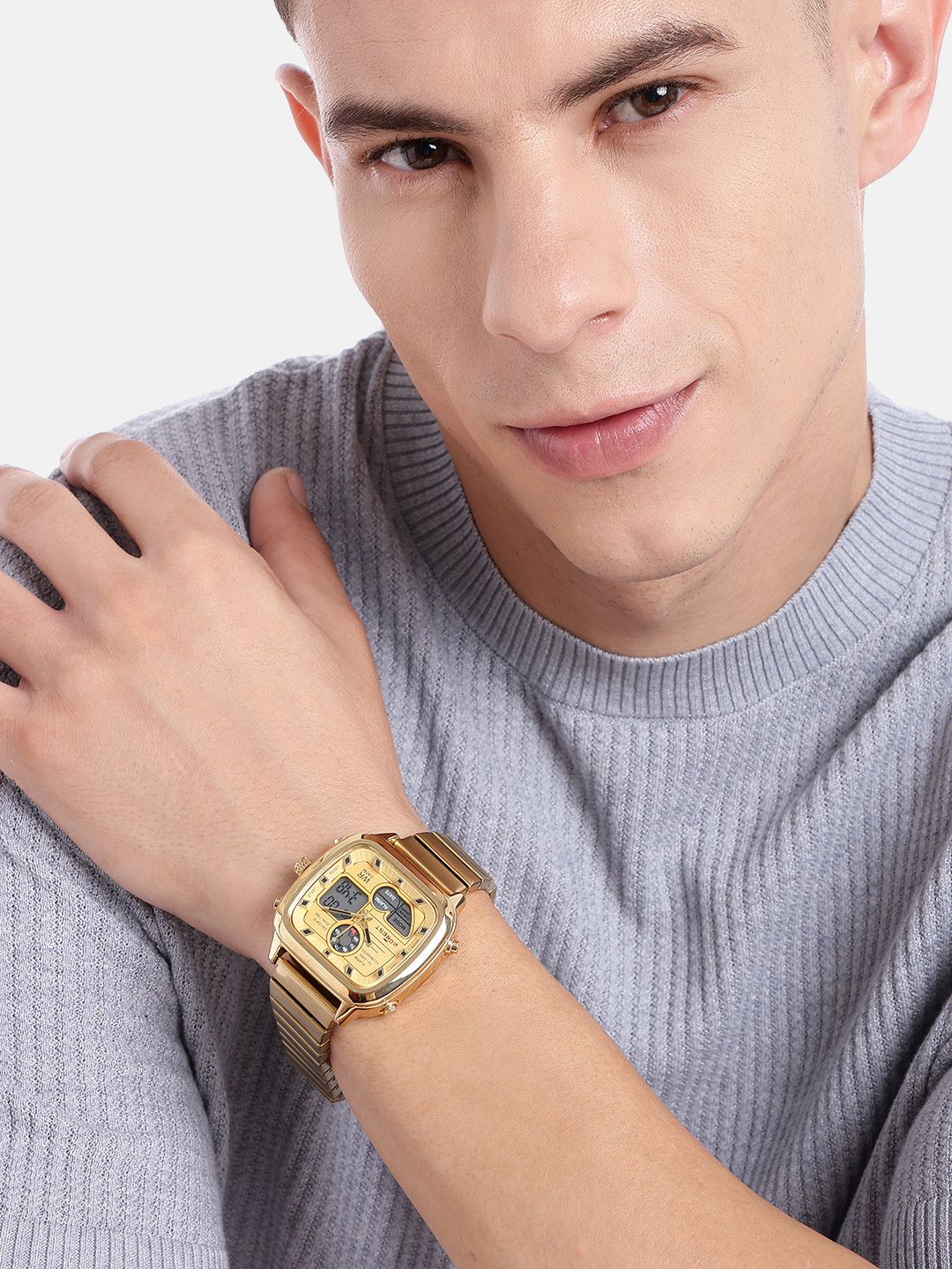 FOREST Men Bracelet Style Straps Analogue & Digital Multi Function Watch FRT-501-ANDIGI