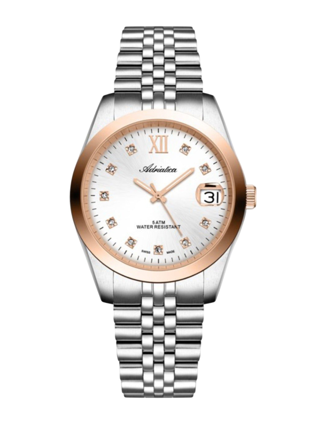 Adriatica Women Stainless Steel Bracelet Style Straps Analogue Watch A3199.R183Q