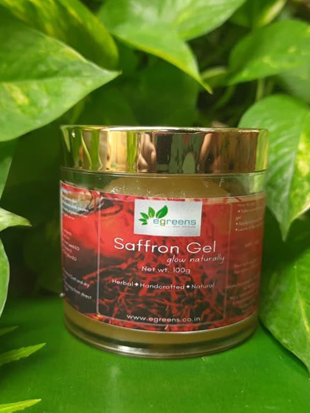 E-GREENS AAURA- glow naturally Saffron Face Gel For Dark Spots - 100 g